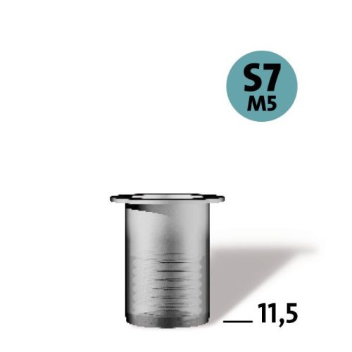 Novus popszegecs-anya M5 S7 x 11.5 acél 1.0-2.0 10DB