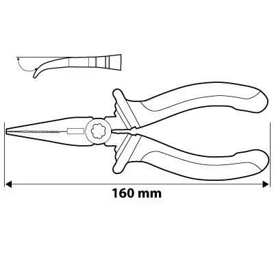 Neo hajlított csőrű fogó 160 mm
