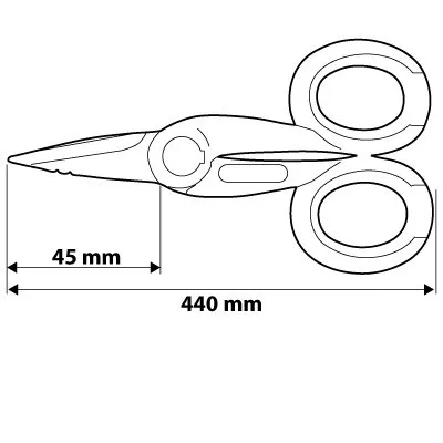Neo kábelvágóolló 140 mm