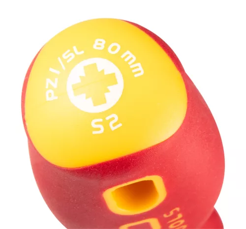 Neo csavarhúzó SL/PZ1 80 mm, szigetelt