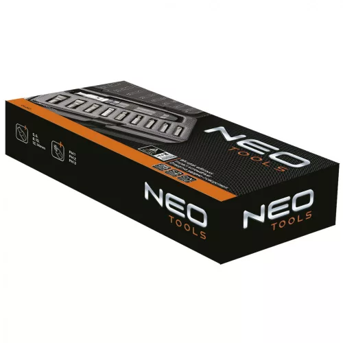 Neo ütvecsavarozó készlet, 1/2", 10 részes