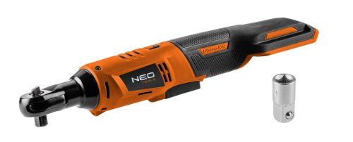 Neo akkus racsnis kulcs, 18V, 60 Nm, adapterrel, Akku és töltő nélkül