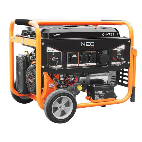 Neo áramfejlesztő, generátor, 6-6,5KW, 4 ütemű benzinmotorral