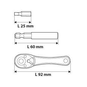 Neo csavarhúzó bitkészlet 38 részes
