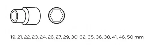 Neo dugókulcskészlet 21 részes 3/4"