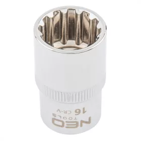 Neo dugókulcs, Spline, 1/2", 16 mm