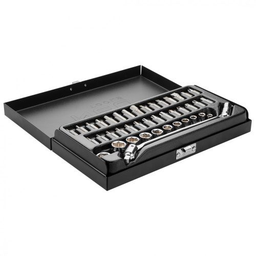 Neo dugókulcskészlet + bitkészlet 41 részes, 1/4"