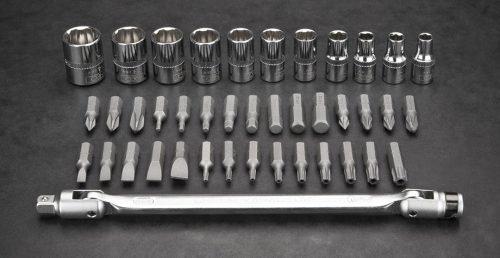 Neo dugókulcskészlet + bitkészlet 41 részes, 1/4"