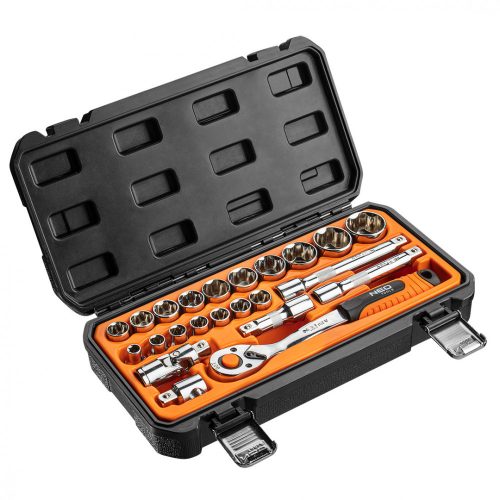 Neo dugókulcskészlet 23 részes, 1/2", 90 fogas racsni