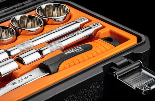 Neo dugókulcskészlet 23 részes, 1/2", 90 fogas racsni