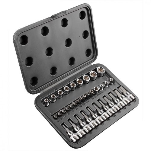 Neo torx bit- és kulcskészlet 3/8", 34 részes