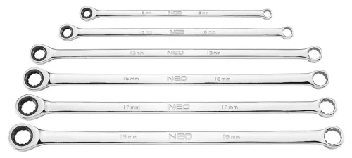 Neo racsnis csillagkulcs készlet 6 részes, 8-19 mm