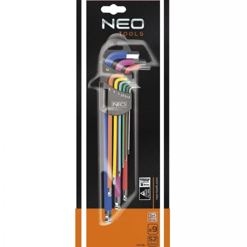 Neo imbuszkulcskészlet 9 részes 1,5-10 mm, hosszított