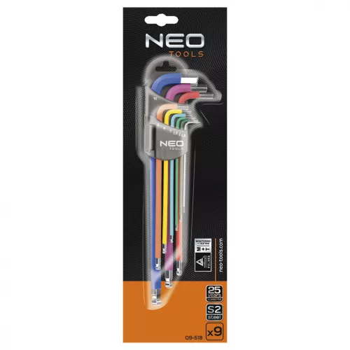 Neo torx kulcs készlet, 9 részes, T10-50