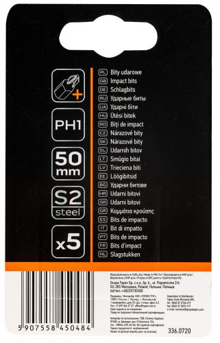 Neo ütvecsavarozó bit, 50 mm, PH1 - 5 részes