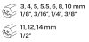 Neo törtcsavar-kihajtó készlet, 1/2", 15 részes, 3-14 mm M6-M24