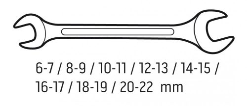 Neo villáskulcs készlet 8 részes, 8-22 mm