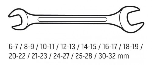 Neo villáskulcs készlet 6-32 mm 12 részes