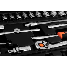 Neo dugókulcs és bitkészlet 1/4", 46 részes