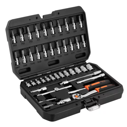 Neo dugókulcs és bitkészlet 1/4", 46 részes