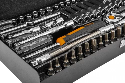 Neo dugókulcs és bitkészlet 1/4", 63 részes