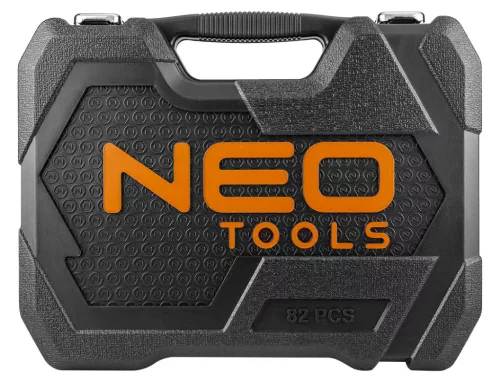 Neo dugókulcs és szerszámkészlet 1/2", 1/4", 82 részes