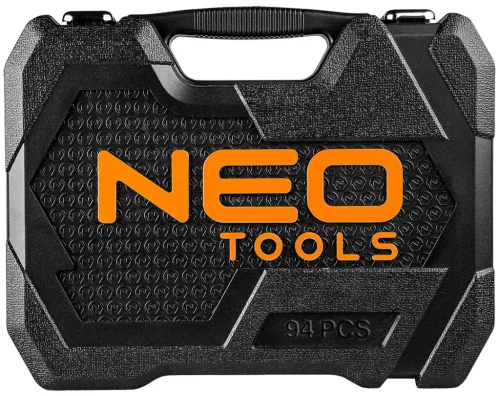 Neo dugókulcs és bitkészlet 1/4", 1/2", 94 részes
