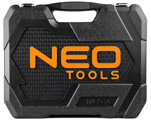 Neo dugókulcs és bitkészlet 1/4", 1/2", 110 részes