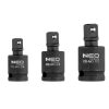 Neo csuklós toldó készlet ütvecsavarozókhoz 1/4", 3/8", 1/2"