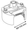 Neo olajszűrő kulcs, önbeálló 80-115 mm, 1/2" kulcsnyílással