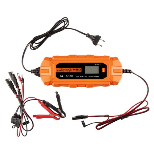 Neo automatikus akkumulátortöltő 6A/100W, 3-150Ah