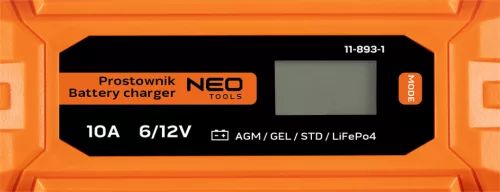 Neo automatikus akkumulátortöltő 10A/160W, 3-200Ah