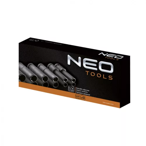 Neo gépi dugókulcskészlet 1/2", 9 részes hosszú torx 10-24