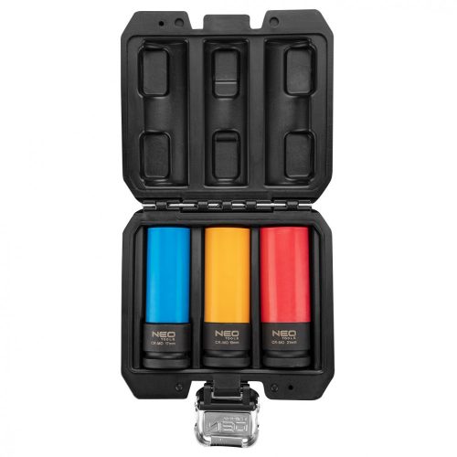 Neo dugókulcskészlet alufelnihez, vékonyfalú, 1/2", 3 részes 17-19-21 mm