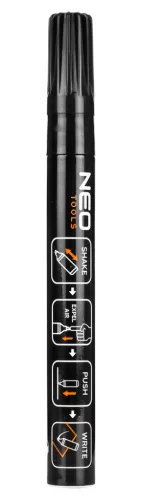 Neo filctoll vastag, fekete, tartós, vízálló, lakk, alumínium, 4 db