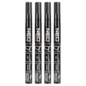 Neo filctoll, fekete, tartós, vízálló, lakk, alumínium, 4 db