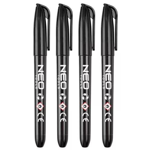 Neo filctoll, fekete, tartós, vízálló, olajbázisú, 4 db