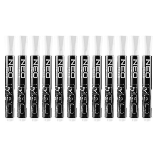 Neo filctoll, fehér, tartós, vízálló, olajbázisú, 12 db