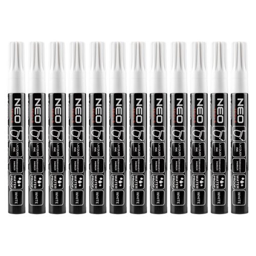 Neo filctoll, fehér, tartós, vízálló, lakk, alumínium, 12 db