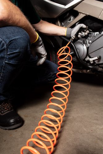 Neo pneumatikus spiráltömlő 5x8 mm, 5 m 16 bar