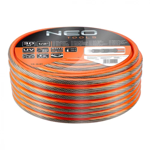 Neo locsolótömlő 1/2"x30 m, 6 rétegű Professional