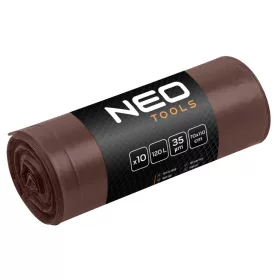 Neo hulladékgyűjtő zsák 120 L, barna, 35 μm, 10 db