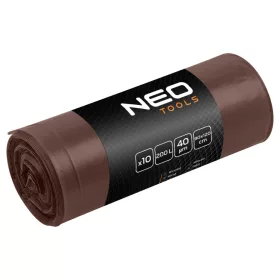 Neo hulladékgyűjtő zsák 200 L, barna, 40 μm, 10 db