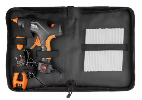 Neo elektromos ragasztópisztoly tartozékokkal 11 mm, 60/100W