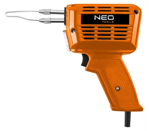 Neo fORRASZTÓPISZTOLY 150W, kiegészítőkkel, 3db pákacsúcs, forrasztókrém, forrasztóón, kofferben