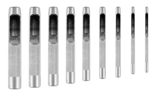 Neo bőrlyukasztó készlet, szénacél, 9db, 2,5-10mm, oxfordszövet tok