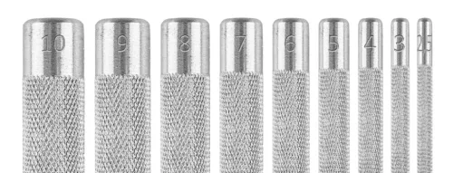 Neo bőrlyukasztó készlet, szénacél, 9db, 2,5-10mm, oxfordszövet tok