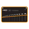 Neo bőrlyukasztó készlet, szénacél, 15db, 2-22mm, oxfordszövet tok