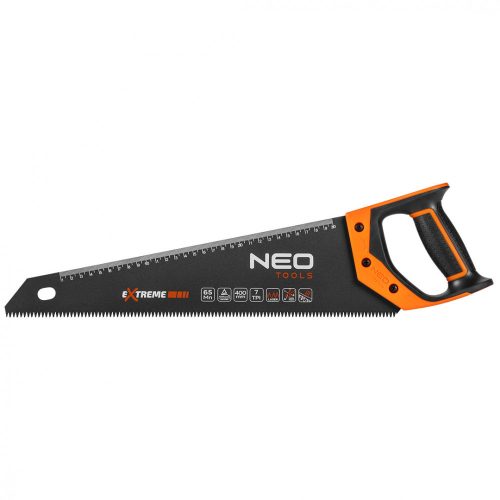 Neo rókafarkú fűrész vonalzóval 400 mm, 7 TPI, teflon bevonat