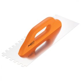 Neo acél simító, fogazott 380x128 mm, 10x10x10 mm